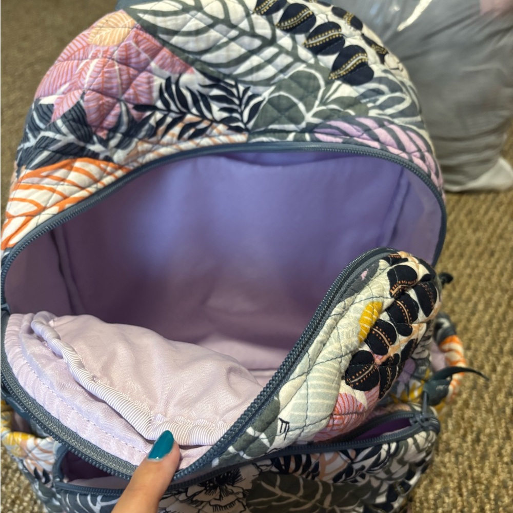 Vera Bradley Quilted Leaf Pattern Backpack - image 6